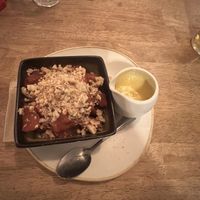 The crumble dessert   at Harp & Crown in Corsham