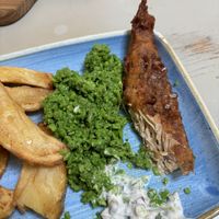 Fish and chips  at Harp & Crown in Corsham