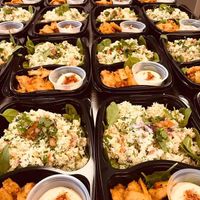 Salad with like Meat no chicken at Veggieday.dk in Dragoer