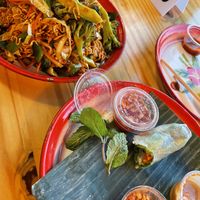 Special vegan stir fry ramen noodles with veg  at Sweet Basil in Franklin