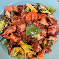 Pad Mee Kao (Drunken Noodles)  at Sweet Basil in Franklin