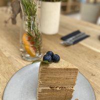 Vegan honeycake (without honey) at Angel Cakes in Krasnodar