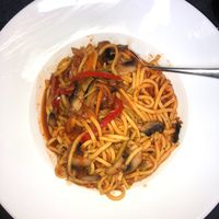 pasta primavera with spaghetti  at Spagetti Company in Alexandroupolis
