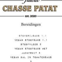 Menu at Friterie Chasse Patat in Ghent