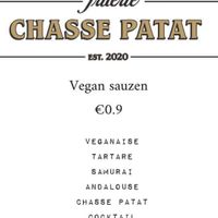 Menu at Friterie Chasse Patat in Ghent