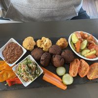 Falafel platter  at Utopia  in Bangor