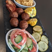 Falafel plate at Utopia  in Bangor