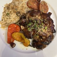 HARISSA AND TAHINI ROASTED CAULIFLOWER STEAK  at Utopia  in Bangor