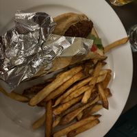 Shawarma with falafel (make sure to ask for no cheese!)  at Utopia  in Bangor