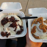 Old Skool with brownies and cookies at Cinnaholic in Pigeon Forge