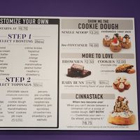 Menu at Cinnaholic in Pigeon Forge