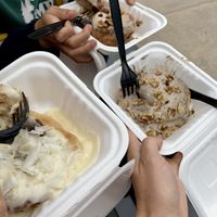 Chocolate w/ choc chip cookie, lemon w/ coconut, coffee w/ walnuts  at Cinnaholic in Pigeon Forge
