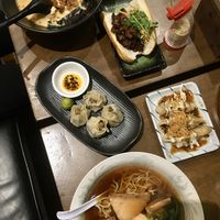 Tantanmen, Bahn Mi, Mushroom Shumai, Okonomigyoza, Shoyu Ramen  at Wabi-Sabi Noodle House in Makati