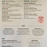 Partial menu at Anne&Max - Domkwartier in Utrecht