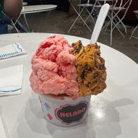 Cherry and dulce de leche gelato at Ainara Helados in Buenos Aires
