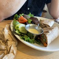 Thai wrap  at Eat Real Cafe in Valencia