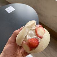strawberry & cream  at Kamogawa Bakery - Kamigyo in Kyoto
