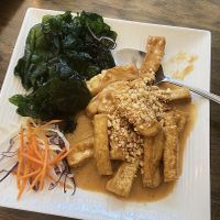 Peanut and satay tofu curry  at Tenon Vegan Sushi in Toronto