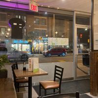 Watching from inside out at Tenon Vegan Sushi in Toronto