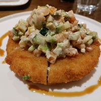 Unique concept: sushi pizza! at Tenon Vegan Sushi in Toronto