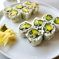 Crispy Avocado, Avocado Cucumber at Tenon Vegan Sushi in Toronto