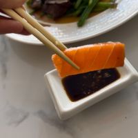 Vegan salmon sashimi   at Tenon Vegan Sushi in Toronto