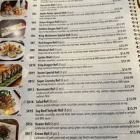 There was an extra sheet on the menu that I did not see online   at Tenon Vegan Sushi in Toronto