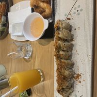 King Mushroom Roll and Tofu shrimp   at Tenon Vegan Sushi in Toronto