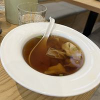 Japanese dumpling soup  at Tenon Vegan Sushi in Toronto