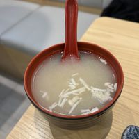 Miso soup   at Tenon Vegan Sushi in Toronto
