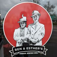 Love this sign🙂 at Ben & Esther's Vegan Jewish Deli in Portland