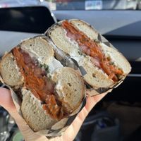 Lox bagel sandwich   at Ben & Esther's Vegan Jewish Deli in Portland