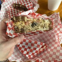 Tuna melt was like a chick pea salad. Very good    at Ben & Esther's Vegan Jewish Deli in Portland