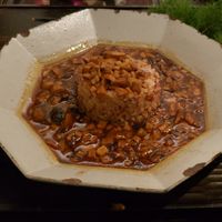 Rice with mushrooms at Qīng Táng 清棠 in Kunming