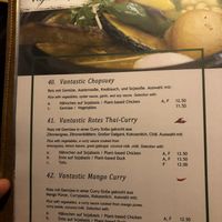 Auszug aus dem Menue  at Zamui in Baden Baden