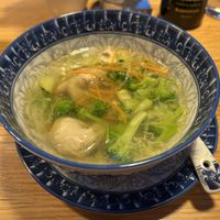 Soup with tofu and greens  at Zamui in Baden Baden