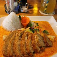 Rotes Thai Curry mit veganem Hähnchen at Zamui in Baden Baden