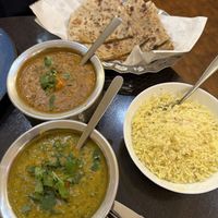Dahl makhani, palak Dahl, paratha, coconut rice  at Hullabaloo - Greenwich in South East London