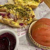 Argentine Dog, with some sides.  at It's Vegan in Sao Paulo