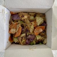 If you ask for the mozzarella yakisoba, the mozarela comes all melted inside! at Sôshi Vegan in Rio De Janeiro