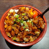 Spicy beef bowl at V Revolution in Englewood