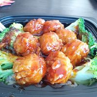 Orange chick'n. Yummmm. at V Revolution in Englewood