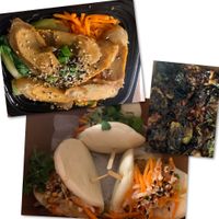 Sample of the Vegan options with side of Brussel Sprouts  at V Revolution in Englewood