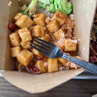 Orange tofu  at V Revolution in Englewood