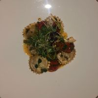 mushroom ravioli at Fuggerei in Schwaebisch Gmuend