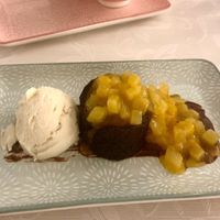 chocolate cake at Fuggerei in Schwaebisch Gmuend