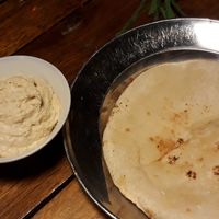 Hummus and pita at SeaTara in Koh Phangan