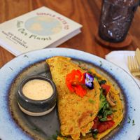 Chickpea flour omelette at Heal Cafe in Eastern Cape