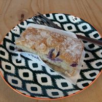 I made a return visit for cake; very nice blueberry bakewell at £2.95. at The Well Bean Co in East London