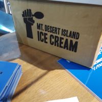 Icecream containers at Mount Desert Island Ice Cream in Matsumoto